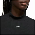 Футболка женская Nike W NSW ESSNTL RIB MOCK SS TOP черная DV7958-010
