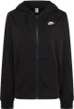 Толстовка жіноча Nike CLUB FLC FZ HOODIE STD чорна DQ5471-010