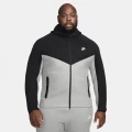 Толстовка Nike M NK TCH FLC FZ WR HOODIE сіро-чорна FB7921-064