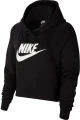 Толстовка жіноча Nike W NSW CLUB FLC GX CROP HDY чорна DQ5850-010