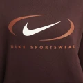Худи женское Nike NS FLC OS PO HD SWSH коричневое FN7698-227