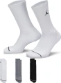 Носки Nike JORDAN U J ED CUSH POLY CREW 3PR 144 бело-серо-черные (3 пары) DX9632-914