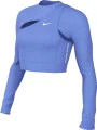Топ женский Nike LS TOP CROPPED NVT голубой FB5683-413