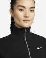 Реглан женский Nike W NSW PHNX FLC QZ CROP черный DQ5767-010