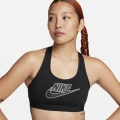 Топ жіночий Nike W NK SWSH MED SPT FUTURA BRA чорний FB4080-010