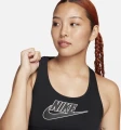 Топ жіночий Nike W NK SWSH MED SPT FUTURA BRA чорний FB4080-010