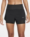 Шорты для бега женские Nike W NK SWIFT DF MR 3IN 2N1 SHORT черные DX1029-010