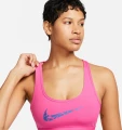 Топ женский Nike W NK SWSH LS HBR BRA розовый FN2898-605