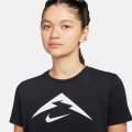 Футболка для бігу жіноча Nike W NK DF TRAIL TEE чорна FQ4987-010