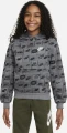 Худи подростковое Nike K NSW CLUB FT HDY AOP серое FN8741-084