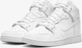 Кроссовки женские Nike DUNK HIGH PEARL WHITE белые DM7607-100