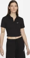 Поло жіноче Nike W NSW ESSNTL SS POLO CRP TOP чорне DV7884-010