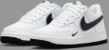 Кроссовки подростковые Nike AIR FORCE 1 (GS) бело-серебряно-черные DX9269-100
