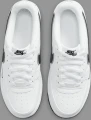 Кроссовки подростковые Nike AIR FORCE 1 (GS) бело-серебряно-черные DX9269-100