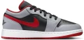 Кросівки підліткові Nike AIR JORDAN 1 LOW (GS) сіро-чорно-червоні 553560-060
