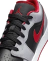 Кросівки підліткові Nike AIR JORDAN 1 LOW (GS) сіро-чорно-червоні 553560-060