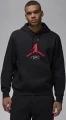 Толстовка Nike JORDAN M J ESS FLC BASELINE HOODIE черно-красная FD7545-013