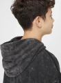 Худи подростковое Nike K NK COB FLC PO HOODIE WASH черное FZ5266-010
