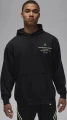 Худи Nike JORDAN SPORT DRI-FIT GFX FLEECE PULLOVER HOODIE черно-салатовое FV8610-010
