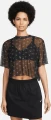 Футболка жіноча Nike W NSW AIR AOP MESH SS CROP TOP чорна DV8245-010