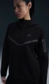 Толстовка жіноча Nike SPORTSWEAR TECH FLEECE WINDRUNNER FULL-ZIP HOODIE чорна HV6747-010