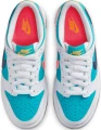 Кроссовки подростковые Nike DUNK LOW (GS) бело-голубо-кораллово-темно-синие HF4794-345