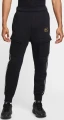 Спортивные штаны Nike AIR FLEECE CARGO TROUSERS черно-бело-золотые HM0180-010