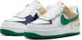Кроссовки женские Nike AIR FORCE 1 SHADOW бело-зелено-темно-синие DZ1847-102