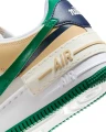 Кроссовки женские Nike AIR FORCE 1 SHADOW бело-зелено-темно-синие DZ1847-102