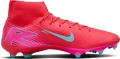 Бутсы Nike MERCURIAL ZOOM SUPERFLY 10 ACADEMY FG/MG красно-розово-бирюзовые FQ1456-800