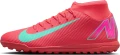 Сороконожки (шиповки) Nike MERCURIAL SUPERFLY 10 CLUB TF красно-розово-бирюзовые FQ8317-800