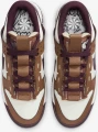 Кроссовки Nike DUNK LOW JUMBO коричнево-темно-фиолетово-белые FQ8248-200