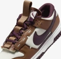 Кроссовки Nike DUNK LOW JUMBO коричнево-темно-фиолетово-белые FQ8248-200