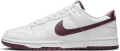 Кроссовки Nike DUNK LOW RETRO бело-темно-бордовые DV0831-102