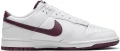 Кроссовки Nike DUNK LOW RETRO бело-темно-бордовые DV0831-102