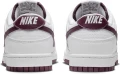 Кроссовки Nike DUNK LOW RETRO бело-темно-бордовые DV0831-102