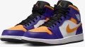 Кросівки Nike AIR JORDAN 1 MID фіолетово-оранжево-білі DQ8426-517