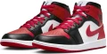 Кроссовки женские Nike AIR JORDAN 1 MID красно-бело-черные BQ6472-079