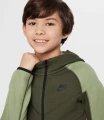 Толстовка подростковая Nike TECH FLEECE оливково-светло-зеленая FD3285-326