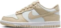 Кроссовки подростковые Nike DUNK LOW (GS) бежево-белые FB9109-200