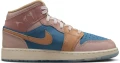 Кроссовки подростковые Nike JORDAN 1 MID “ZEN” (GS) коричнево-голубые FN7452-400