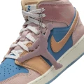 Кроссовки подростковые Nike JORDAN 1 MID “ZEN” (GS) коричнево-голубые FN7452-400