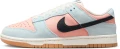Кроссовки женские Nike DUNK LOW голубо-коралловые HJ7341-474