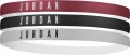 Пов'язки на голову Nike JORDAN HEADBANDS 3 PK GYM біла, чорна, бордова (3 штуки) J.000.3599.626.OS