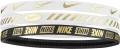 Пов'язки на голову Nike HEADBANDS 3.0 3 PK METALLIC біло-золоті, чорно-золота (3 штуки) N.100.4527.112.OS