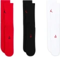 Шкарпетки Nike JORDAN EVERYDAY CREW SOCKS білі, чорні, червоні (3 пари) DX9632-918