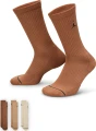 Шкарпетки Nike JORDAN EVERYDAY CREW SOCKS коричнево-бежеві (3 пари) DX9632-923