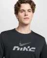 Футболка для бігу Nike MILER FLASH DRI-FIT UV RUNNING темно-сіра IB4127-070