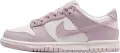 Кроссовки подростковые Nike DUNK LOW (GS) сиренево-белые FB9109-122