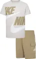Комплект летний детский Nike CARGO бежево-коричневый 86J213-X3E